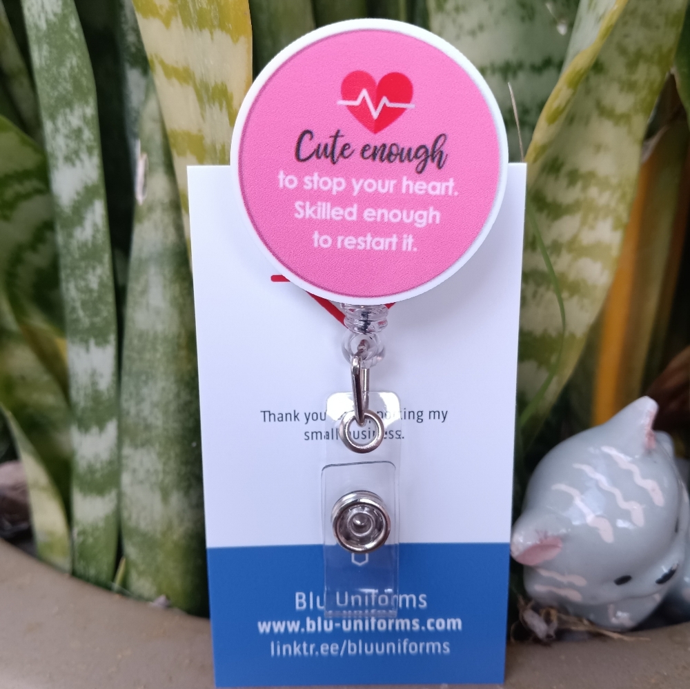 Cute Nurse Badge Reel Holder